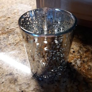 9 beautiful  mercury glass votives